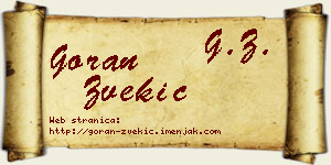 Goran Zvekić vizit kartica